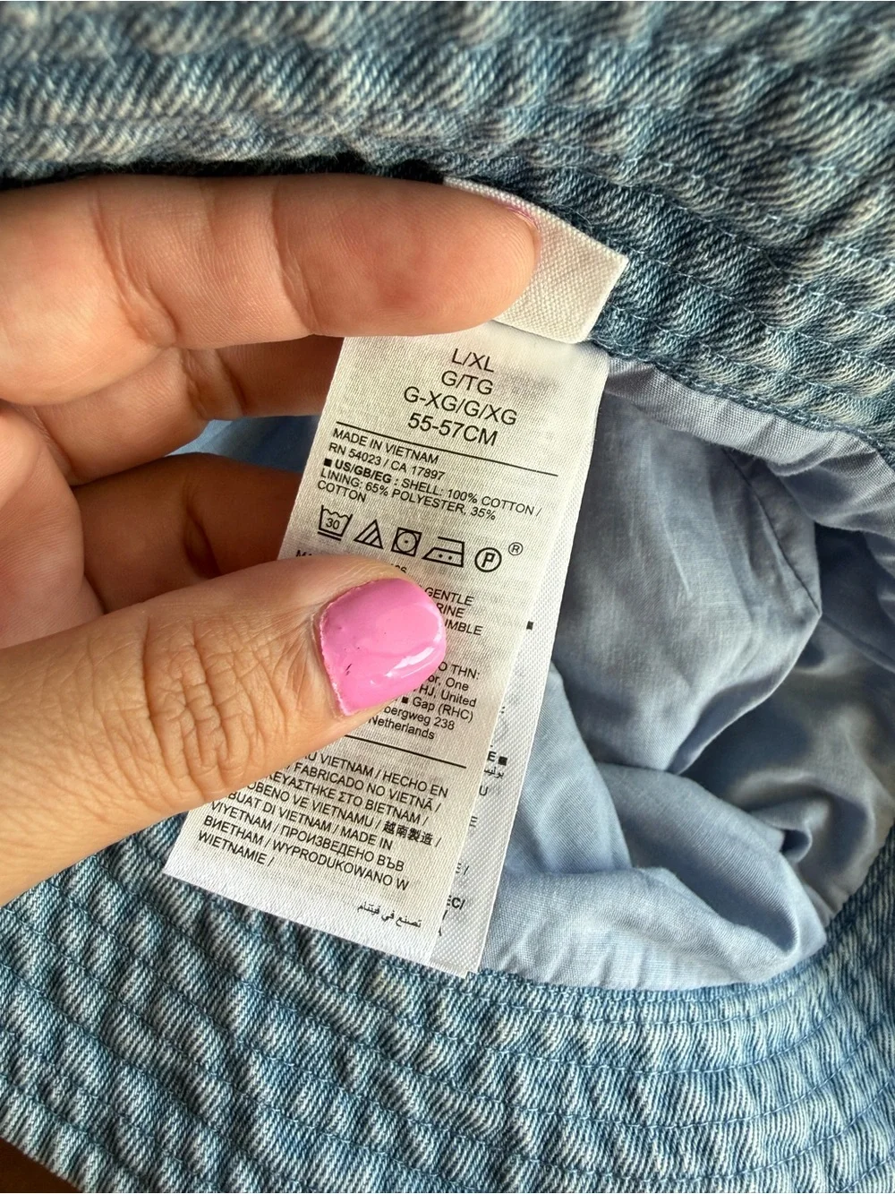 2 GAP Kids Bucket Hat - Pink and Light Blue